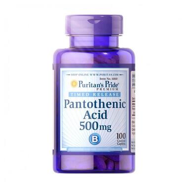 Вітамін Puritan Pride Pantothenic Acid 500 мг 100 капсул фото №1