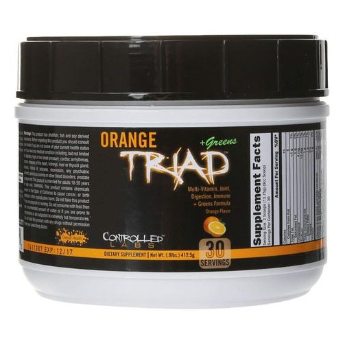 Вітаміни Controlled Labs Orange Triad+ Greens 412 г апельсин (4384301006) фото №1