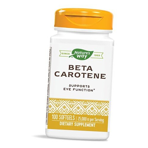 Вітаміни Nature's Way Beta Carotene 25000 100 гелкапс (36344093) фото №1