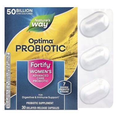 Пробіотики та пребіотики Natures Way Fortify Optima Womens Probiotic 50 Billion 30 капсул  фото №1