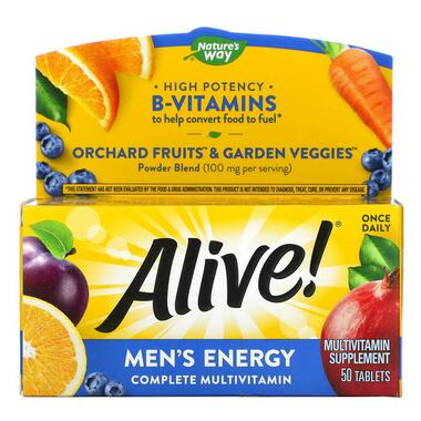 Вітаміни та мінерали Natures Way Alive! Mens Energy (50 tab) фото №1