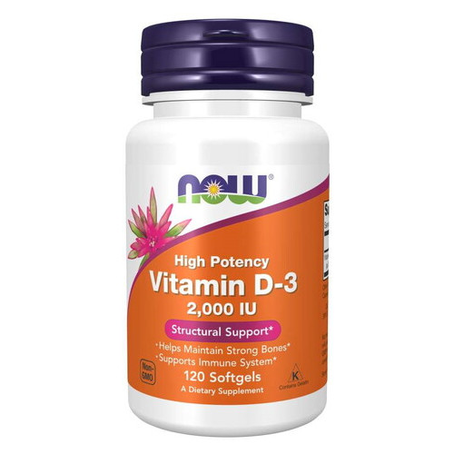Вітаміни Now Foods Vitamin D-3 2000 IU 120 капсул фото №1