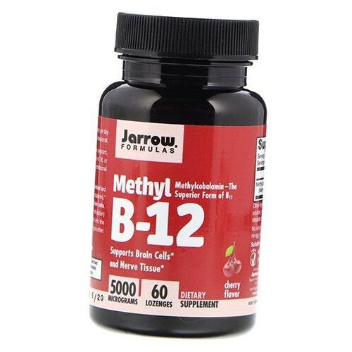 Вітаміни Jarrow Formulas Methyl B-12 5000mcg 60 lozenges Вишня фото №1