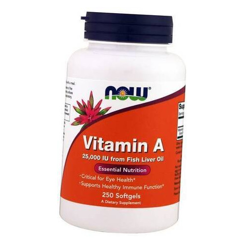 Вітаміни Now Foods Vitamin A 25000 250 гелкапс (36128044) фото №1