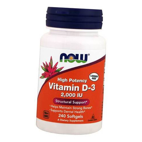 Вітаміни Now Foods Vitamin D-3 2000 240 гелкапс (36128320) фото №1
