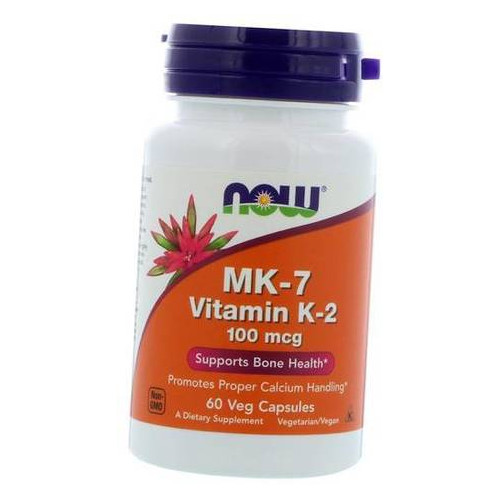 Вітаміни Now Foods MK-7 Vitamin K-2 100 60 вегкапсул (36128079) фото №2