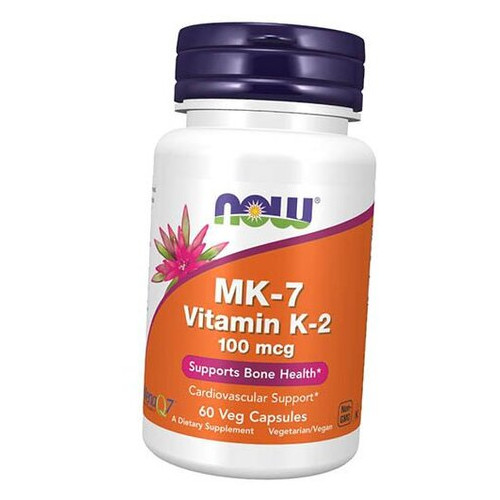 Вітаміни Now Foods MK-7 Vitamin K-2 100 60 вегкапсул (36128079) фото №1