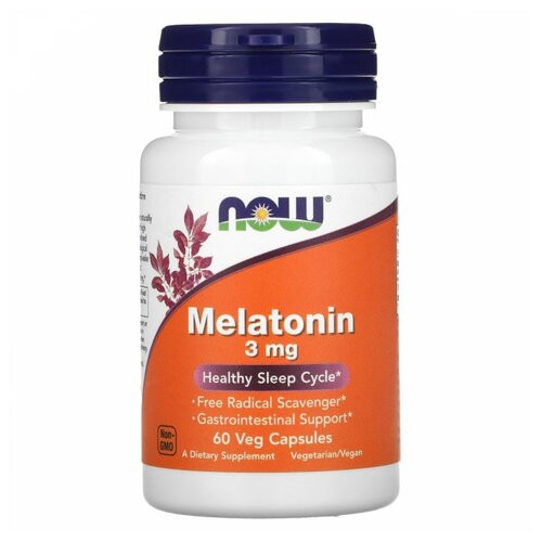 Мелатонін Now Foods (Melatonin) 3 мг 60 капсул фото №1
