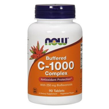Вітамін C-1000 буферизований комплекс Now Foods (Vitamin C-1000 Complex Buffered) 1000 мг 90 таблеток (NOW-00700) фото №2