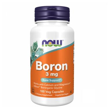 Вітаміни Now Foods Boron 3mg - 100 vcaps фото №1