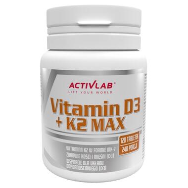 Добавка Activlab Vitamin D3 + K2 Max 120 таблеток  фото №1
