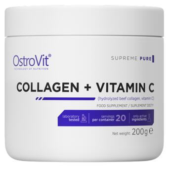 Вітаміни Ostrovit Collagen Vitamin C 200 г Без смаку (4384303214) фото №1