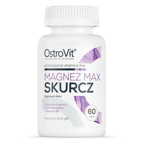 Вітаміни и минералы Ostrovit Magnez MAX Skurcz 60 таблеток  фото №1