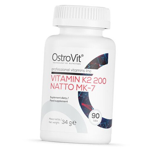 Вітамін K2 Menaquinone-7 Ostrovit Vitamin K2 200 Natto MK-7 90таб (36250058) фото №1