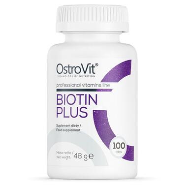 Біотин плюс, BIOTIN PLUS, OstroVit, 100 таблеток (ost-01171) фото №1