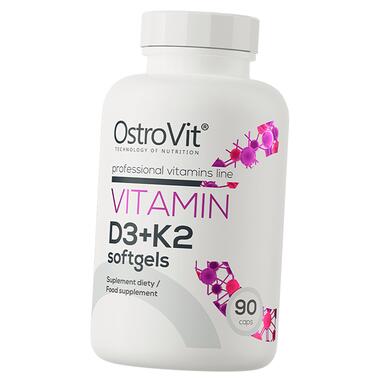 Вітамин D3 + K2 Softgels Ostrovit  90 капсул 36250106 фото №1