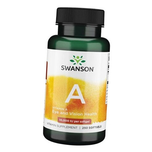 Вітаміни Swanson Vitamin A 10000 250гелкапс (36280048) фото №1