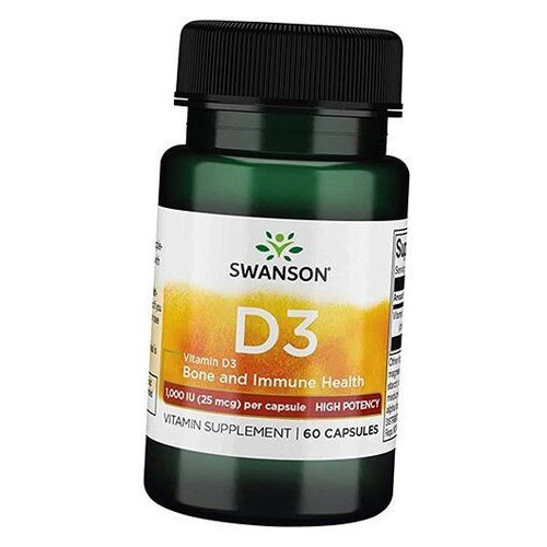 Вітамін Swanson Vitamin D3 1000 60капс (36280045) фото №1
