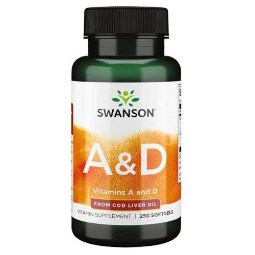 Вітамін Swanson Vitamin AD 250 Sgels Per Bottle фото №1