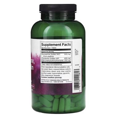 Для суглобів та звязок Swanson Glucosamine Chondroitin MSM Highest Strength 1 per day 240 таблеток  фото №2