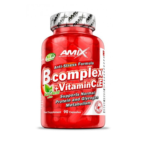 Витамины и минералы Amix Nutrition B-Complex + Vitamin C 90 капсул  фото №1