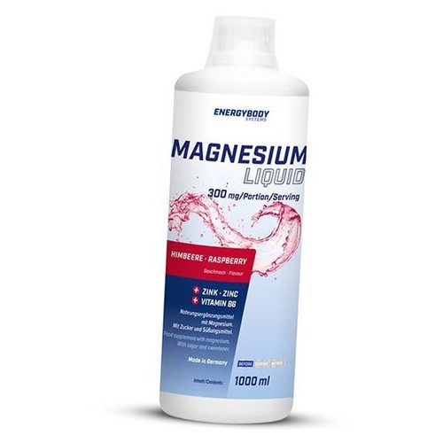 Вітаміни Energy Body Magnesium Liquid 1000мл Малина (36149005) фото №1