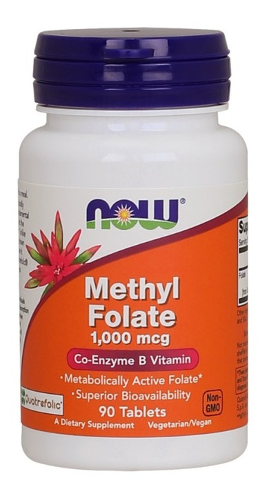Вітаміни NOW Methyl Folate 1,000 mcg 90 таблеток (4384301358) фото №1