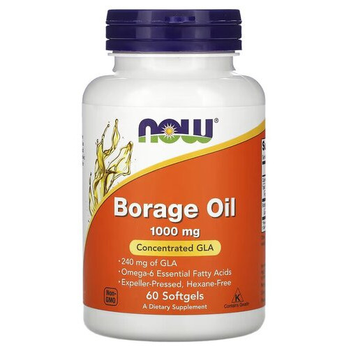 Вітамін NOW Borage Oil 1000 mg 60 капсул фото №1