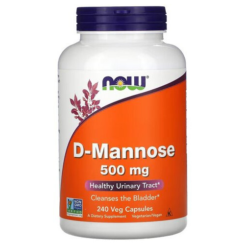 Вітамін NOW D-Mannose 240 вегакапсул фото №1