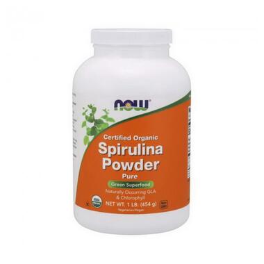 Добавка NOW Organic Spirulina Powder 454 g pure фото №1