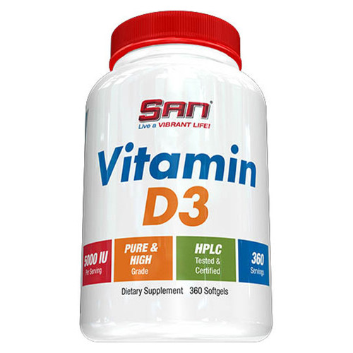 Вітаміни та мінерали SAN Vitamin D3 1000 IU 360 капсул фото №1