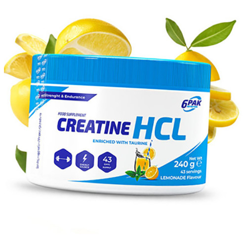 Creatine Hydrochloride and Taurine 6Pak Creatine HCL 240g Lemonade (31350003) фото №1