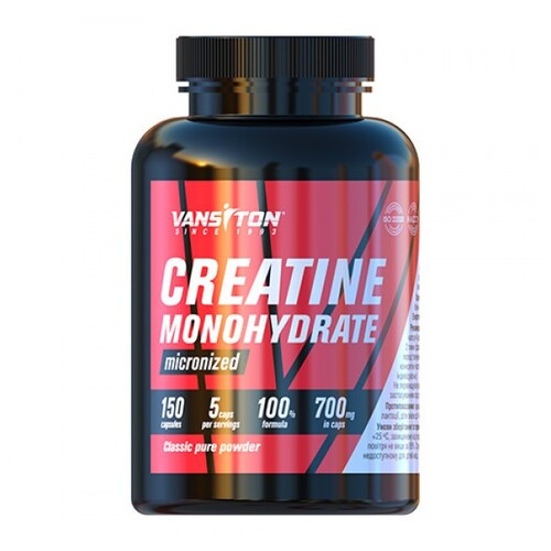 Креатин моногідрат Вансітон Creatine Monohydrate 150 капсул фото №1