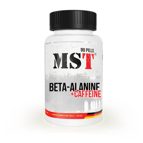 Передтренувальні MST Nutrition Beta-Alanine caffeine 90 таблеток (CN4367) фото №1