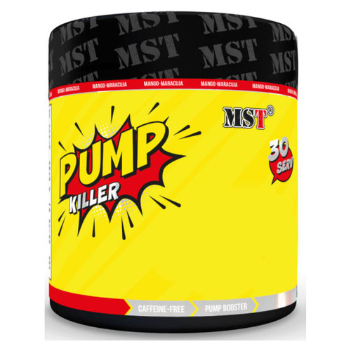 Передтренувальні MST Nutrition Pump Killer 330 грам манго-маракуйя фото №1