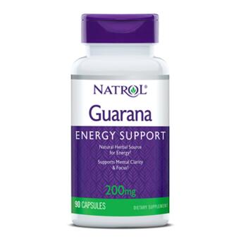 Передтренувальні натрію Natrol Guarana 200 mg 90 капсул фото №1