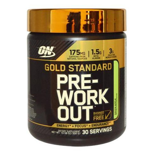 Передтренувальний комплекс Optimum Nutrition Gold Standard Pre-Workout 300 г яблуко (4384301089) фото №1