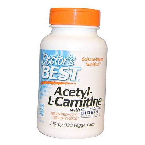 Жироспалювач Doctor's Best Acetyl-L-Carnitine 500 120 вегкапсул (02327002) фото №2