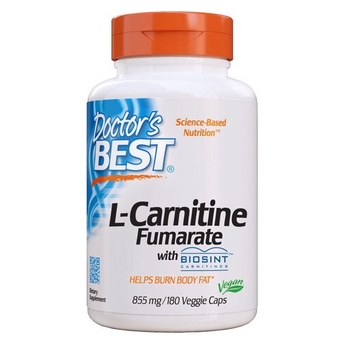 Карнітини Doctor's Best L-Carnitine Fumarate 855 mg 180 вегакапсул фото №1