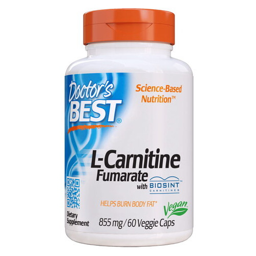 Карнітини Doctor's Best L-Carnitine Fumarate 855 mg 60 вегакапсул фото №1