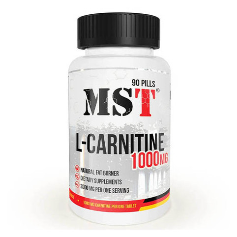 Карнітин MST Nutrition L-Carnitine fat Burner 1000 mg 90 таблеток 90 таблеток фото №1