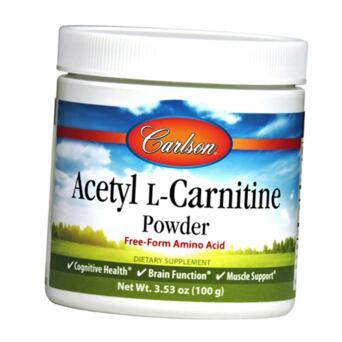 Жироспалювач Carlson Labs Acetyl L-Carnitine Powder 100г (02353001) фото №1