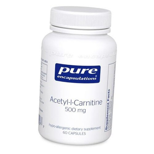 Жироспалювач Pure Encapsulations Acetyl-l-Carnitine 500 60 капсул (02361003) фото №2