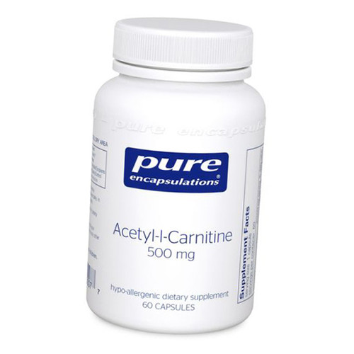 Жироспалювач Pure Encapsulations Acetyl-l-Carnitine 500 60 капсул (02361003) фото №1