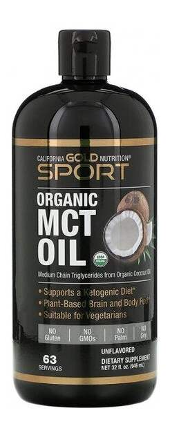 Жиросжигатель California Gold Nutrition Organic MCT Oil 946 мл (4384303744) фото №2