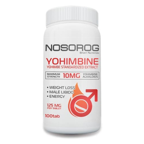 Жироспалювач Nosorog Yohimbine 100 таблеток фото №1