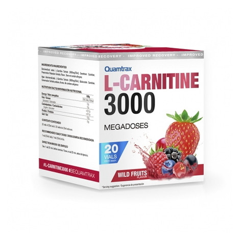 Карнітини Quamtrax L-Carnitine 3000 20 ампул/уп лісові ягоди фото №1
