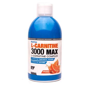 Жироспалювач Quamtrax L-Carnitine 3000 Max 500 мл апельсин фото №1