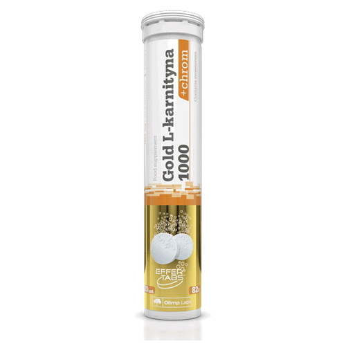 Карнітин Olimp Gold L-Carnitine 1000 chrom 20 шипучих таблеток апельсин фото №1