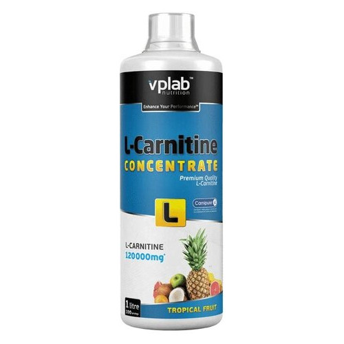 Жиросжигатель VPLab L-Carnitine Concentrat 1000 мл Тропический фрукт (4384303102) фото №1